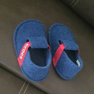 CROCS Kids Blue and Red Slippers